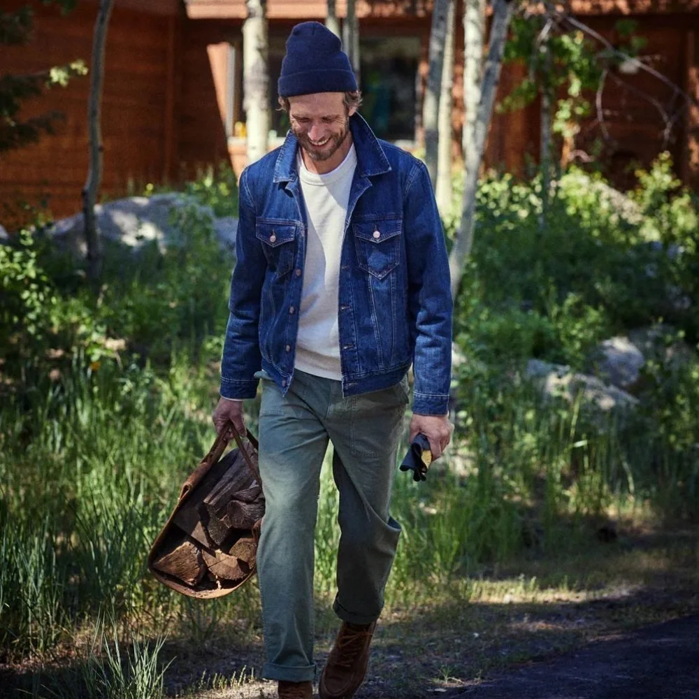 NWT Outerknown The Blanket Trucker Denim Jacket size Small